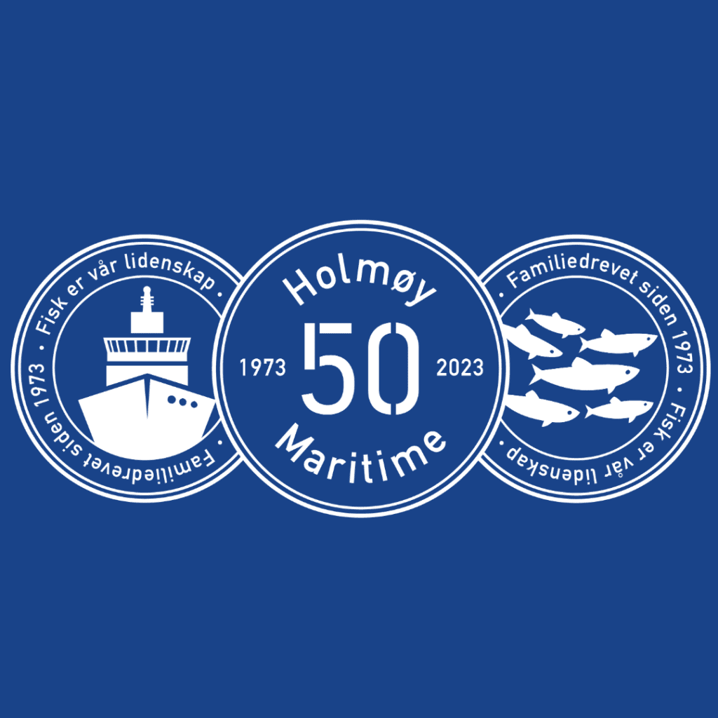 Holmøy Maritime jubileumslogo